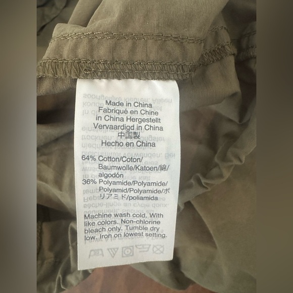 J. Crew Olive Green Full Zip Cinch Crop Waist Hoodie Windbreaker Jacket - Picture 7 of 8